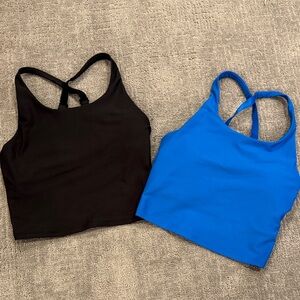 Old Navy Black and Blue Tank Tops Set